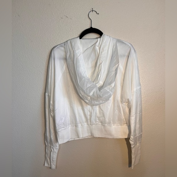 Dance & Marvel Sheer White Hooded Zip-Up Jacket - Size M - Picture 2 of 8